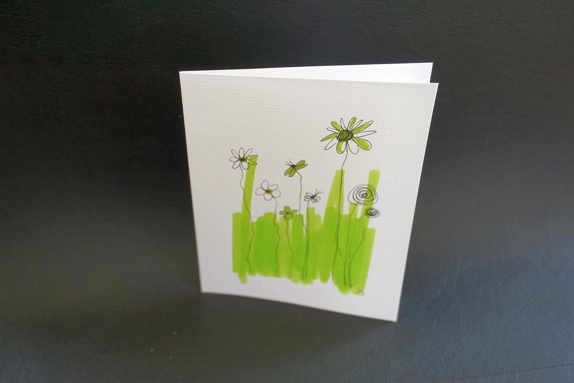 Blumen-Karte hochkant
